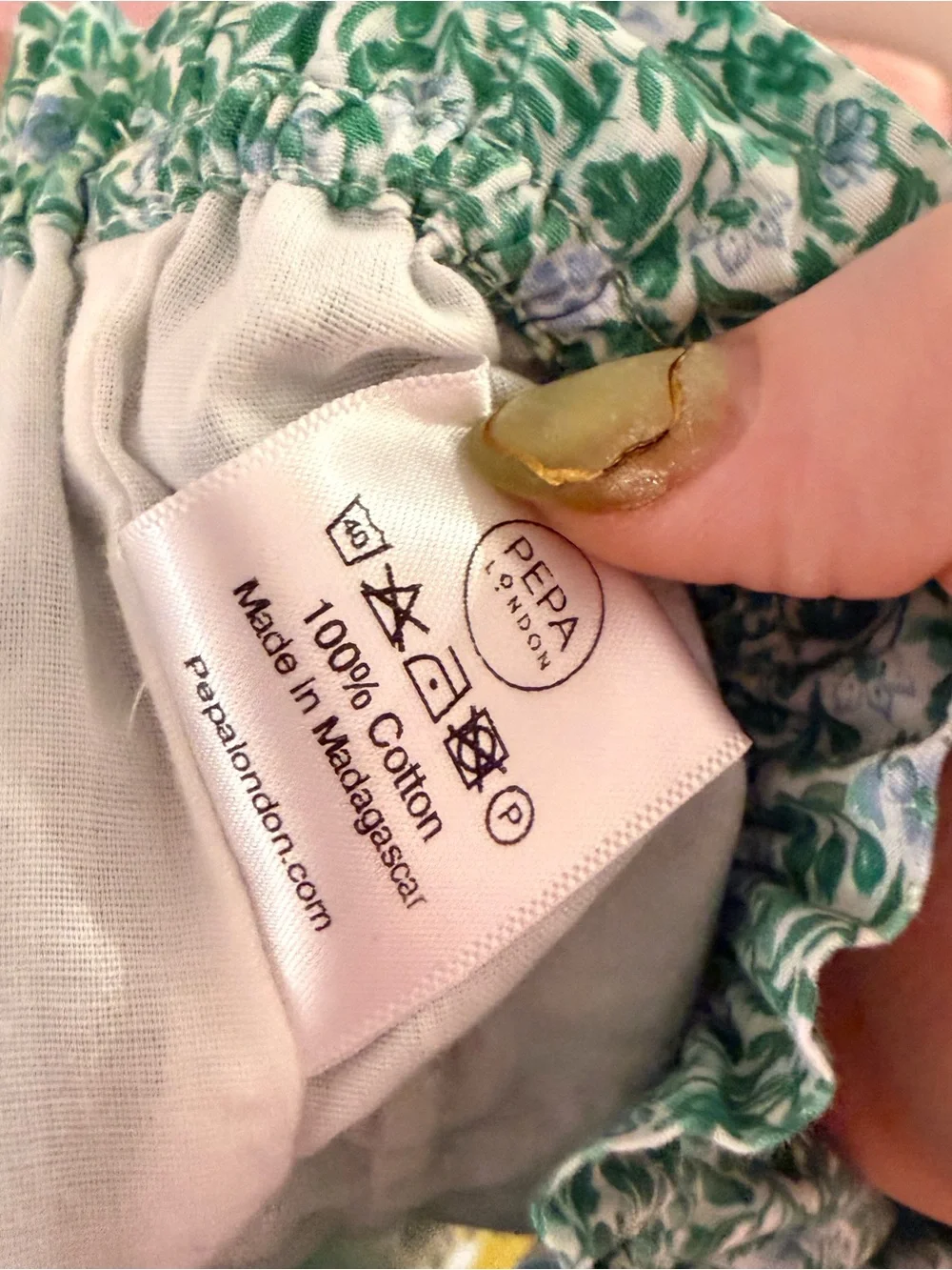 Pepa London Green Floral Print Bloomers Diaper Cover, size 2Y